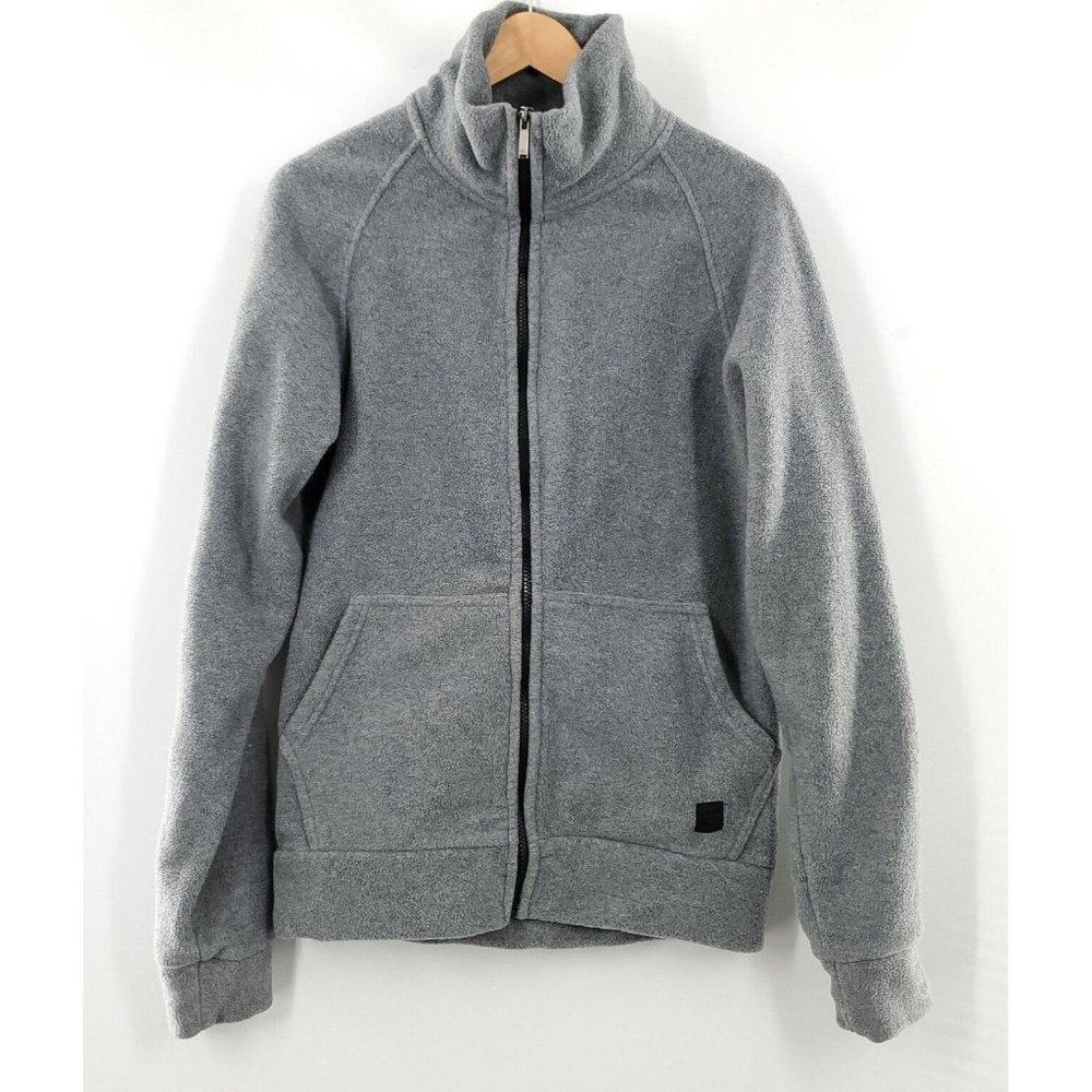 H2H Men's‎ Grey Full Zip Fleece Sweater Size S
